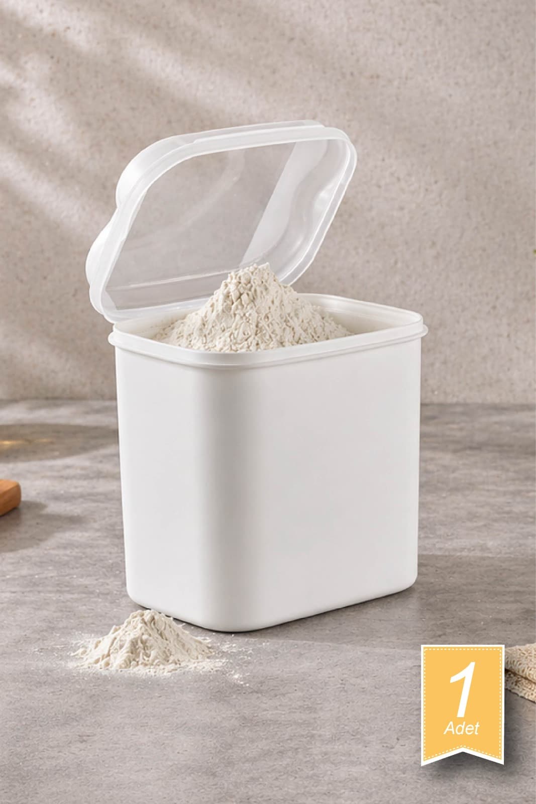 Masal Saklama Kabı Beyaz 4500 ml