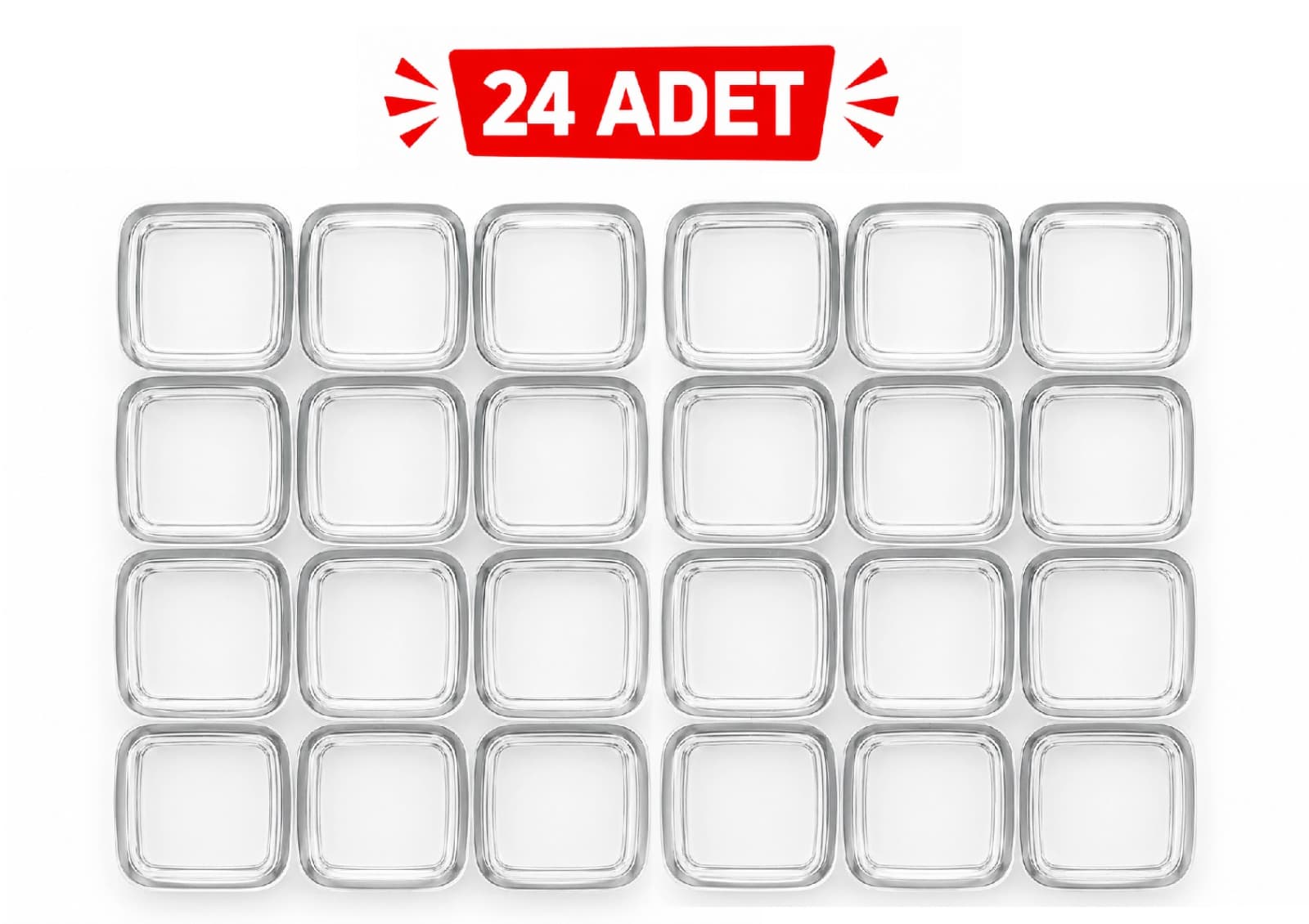 Saklama Kabı Kapağı 24'lü(cam+conta)