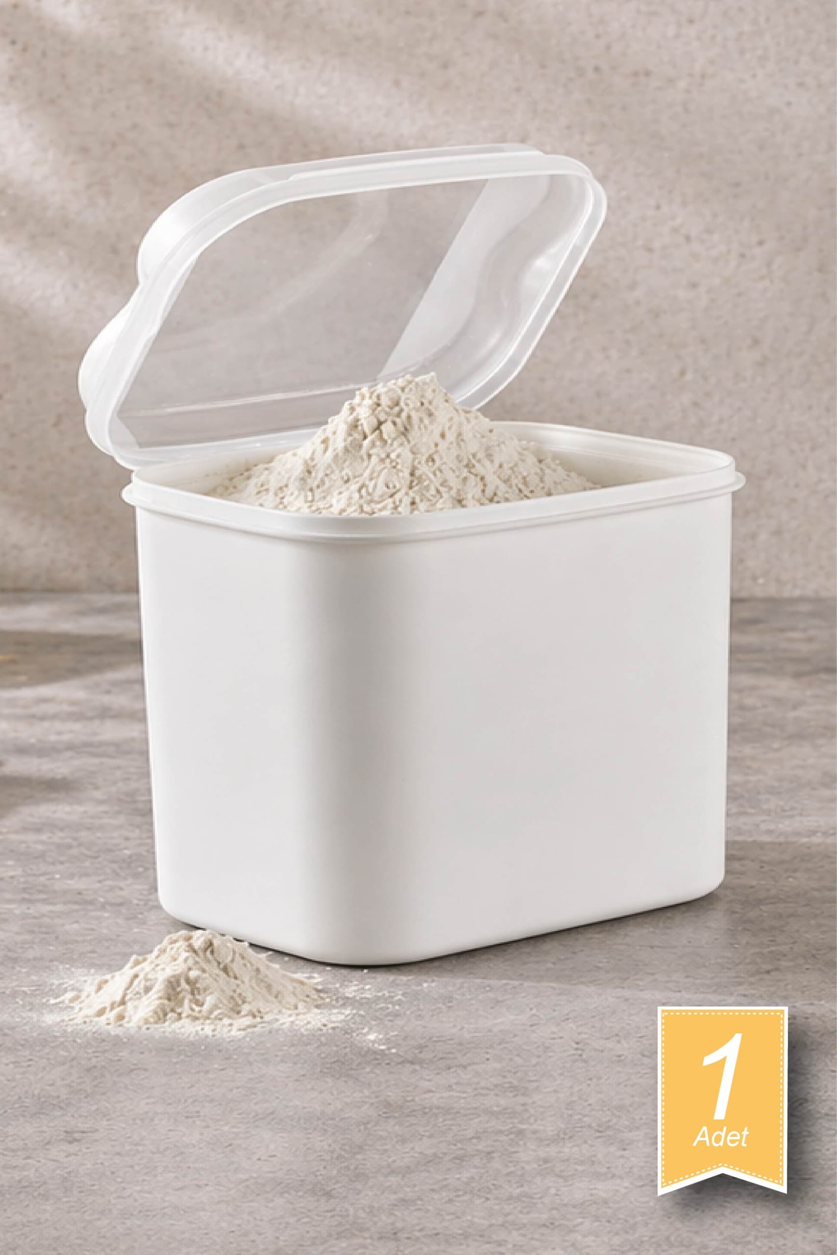 10 Litre Masal Un ve Saklama Kabı Beyaz Renk