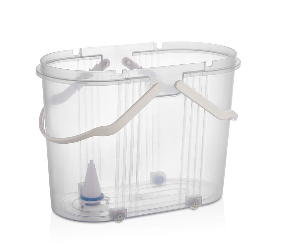 Twister Şeffaf Kova Kulp ve Tekerlekli