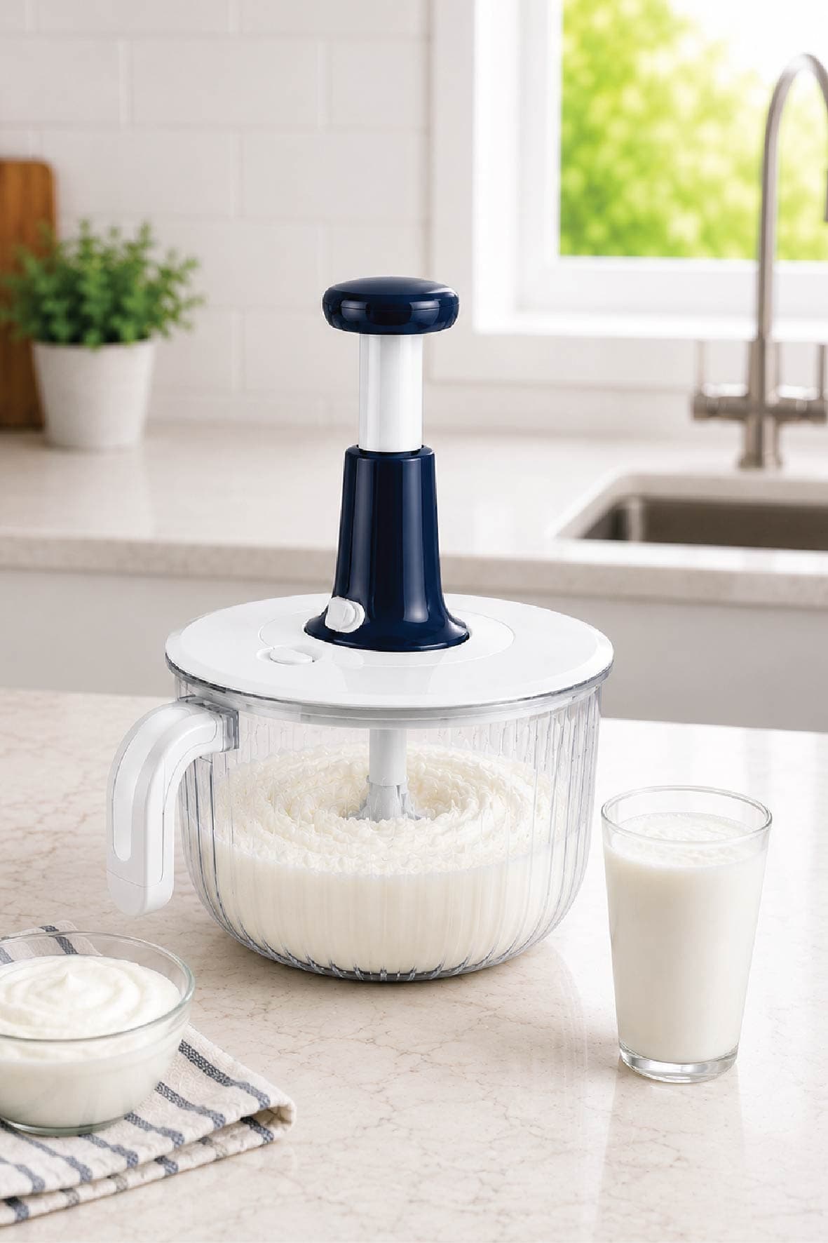 Chef Premium Çok Amaçlı Mutfak Seti ( Mikser Kabı + Salata Kurutucusu + Ayran Çırpıcı)