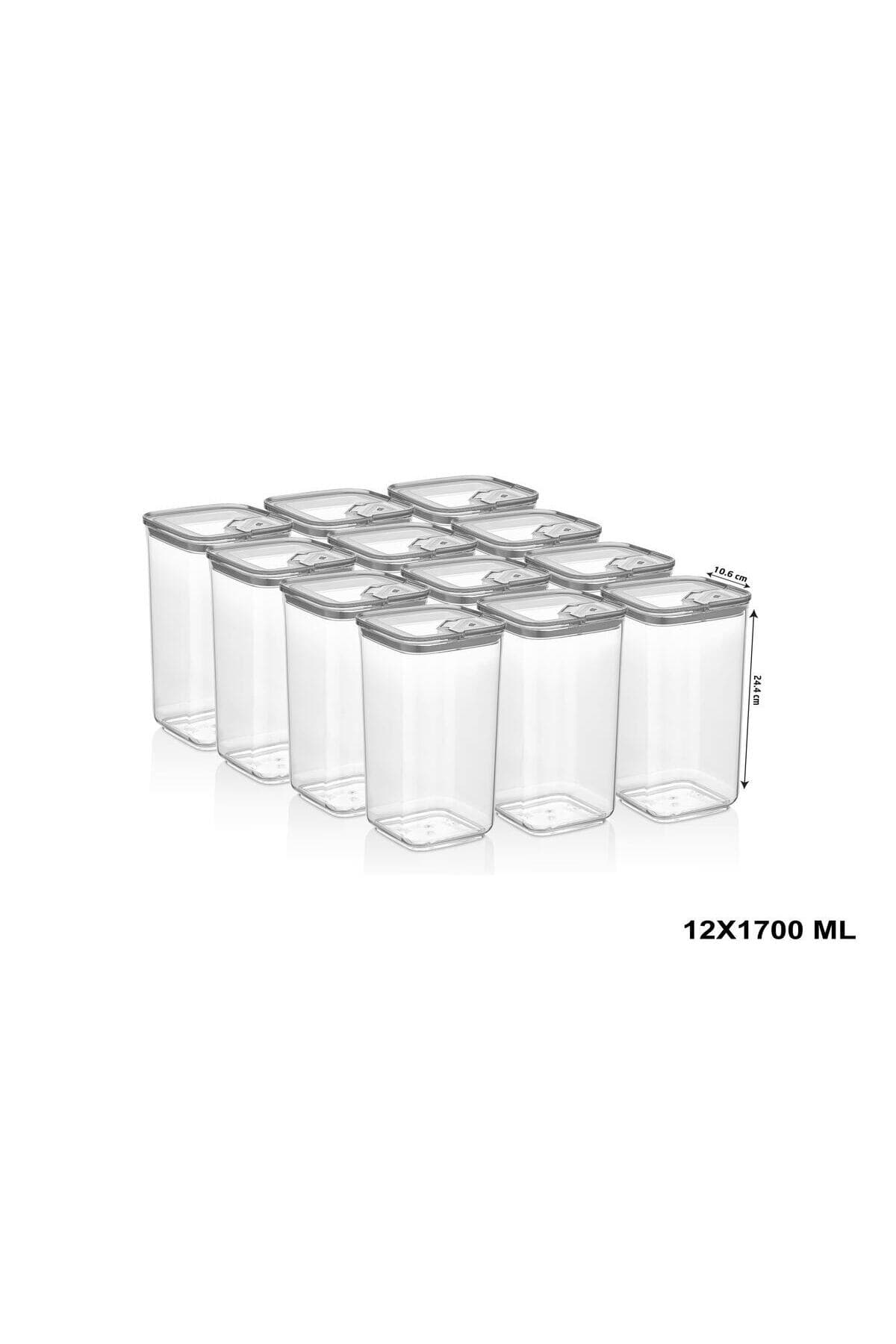 12'li Pratik Saklama Kabı Seti (12*1700 ml)