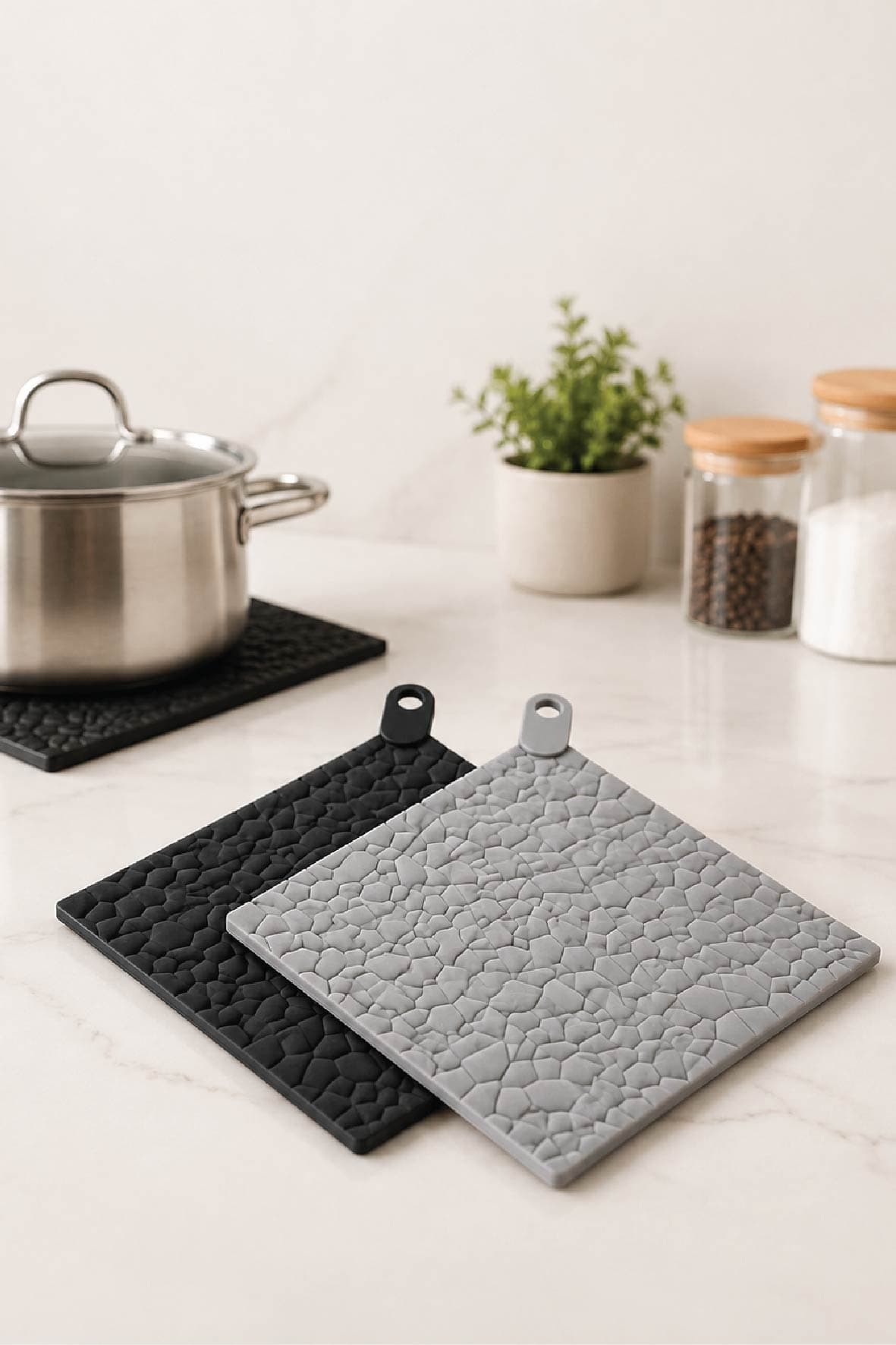 Silikon Nihale 2'li Set, Pratik Kavanoz Kapak Açıcı